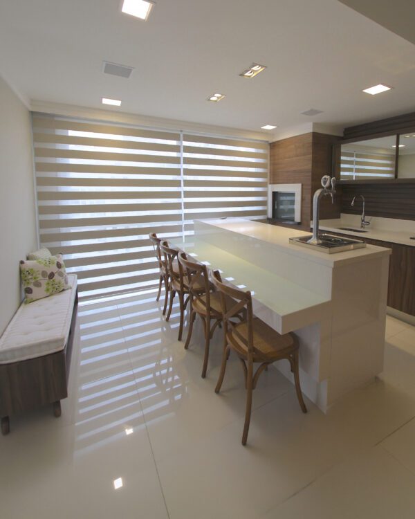 Persiana Double Vision Semi Blackout Mescla