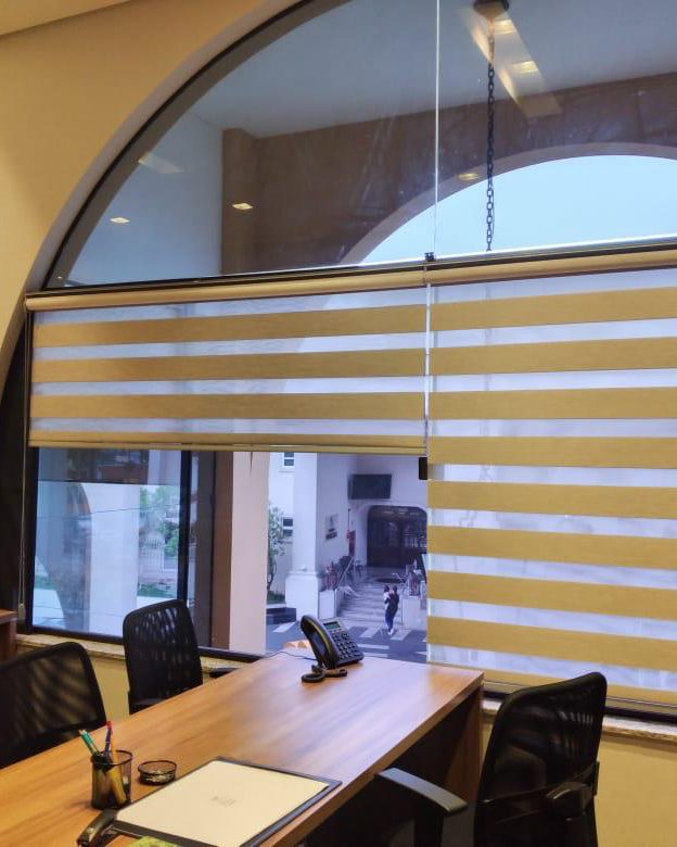 Persiana Double Vision Semi Blackout Prata - Imagem 3