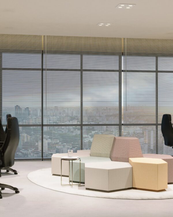 Persiana Horizontal Alumínio 25mm Cinza