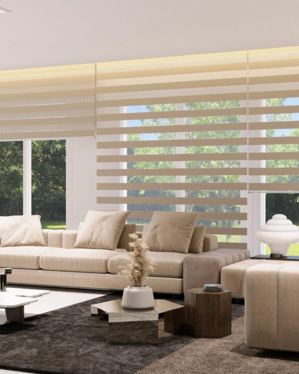 Cortina Double Vision Semi Blackout Mescla