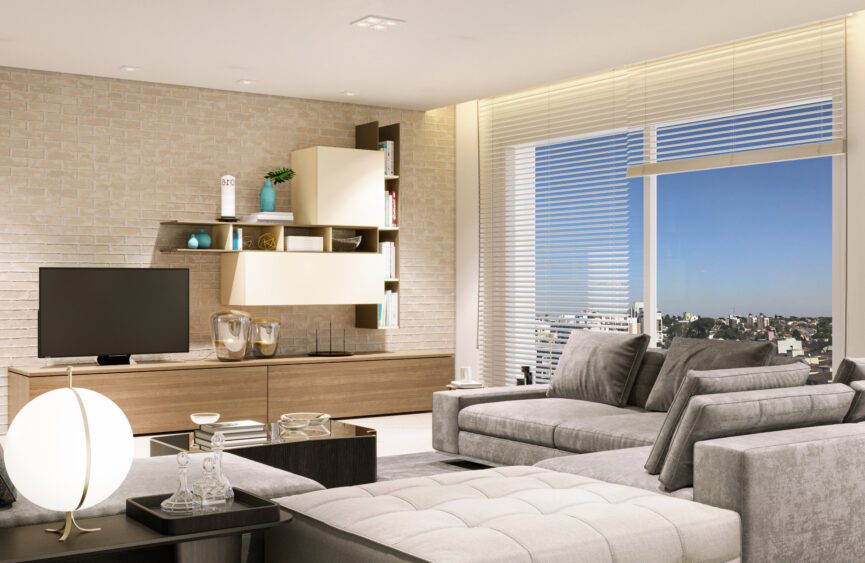 Persiana Horizontal PVC 50mm Novo Bright Camurça