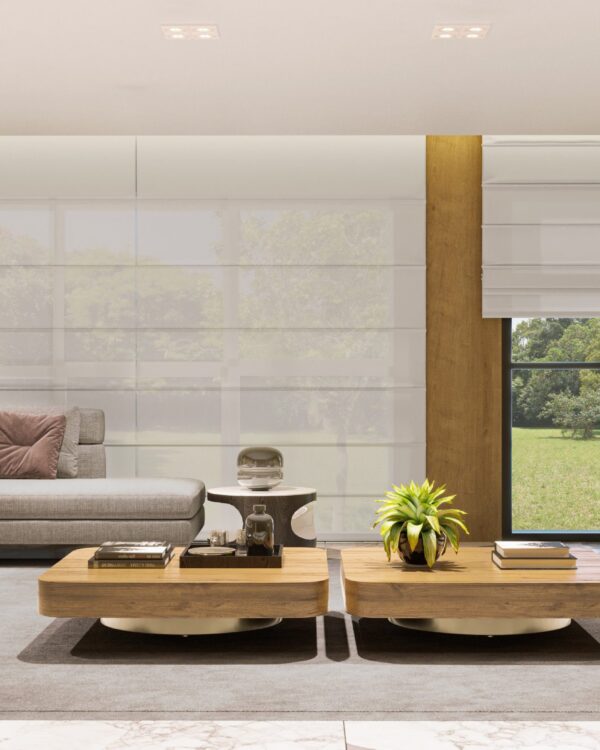 Cortina Romana Translúcido Nápoles Branco