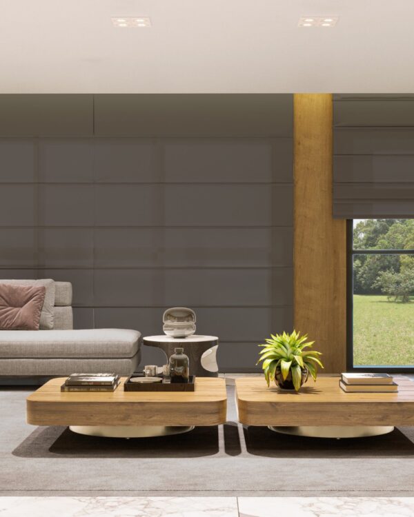 Cortina Romana Tela Solar 5% Preta