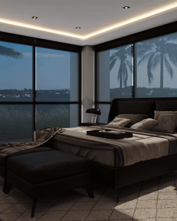 Cortina Rolô Tela Solar 5% Preta